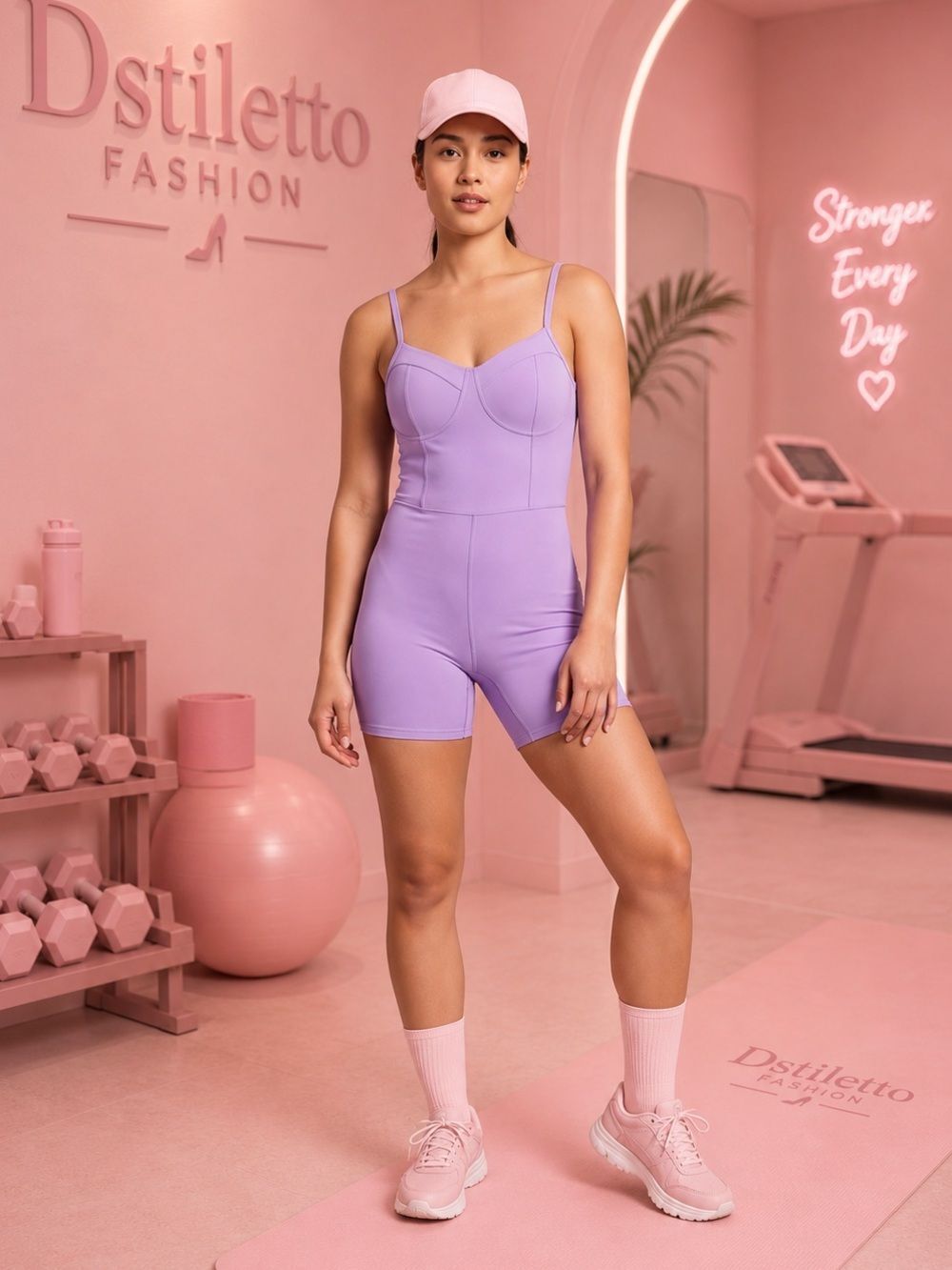 No Boundaries Lavender Sculpting Stretch Bodysuit Romper